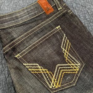 Peoples liberation Karen flare denim shorts size 25 7 1/2” rise 10” inseam